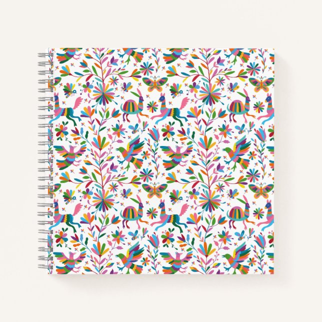  Mexican Otomi Style Bright Pattern Notebook (Front)