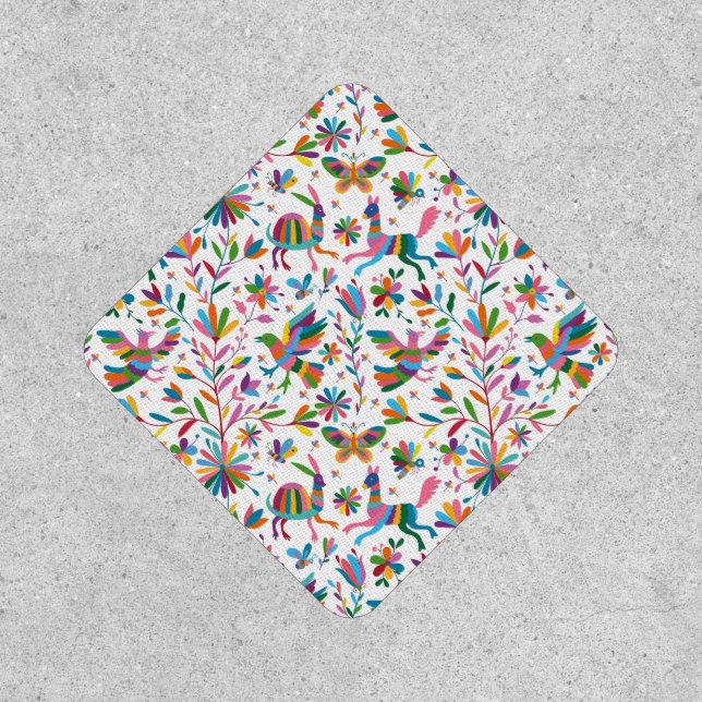  Mexican Otomi Style Bright Pattern Patch (Front)