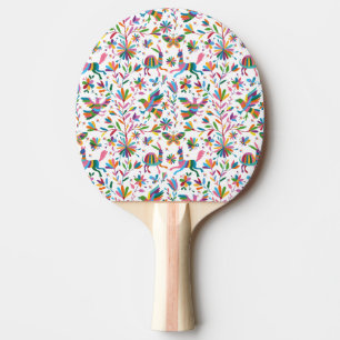  Mexican Otomi Style Bright Pattern Ping Pong Paddle
