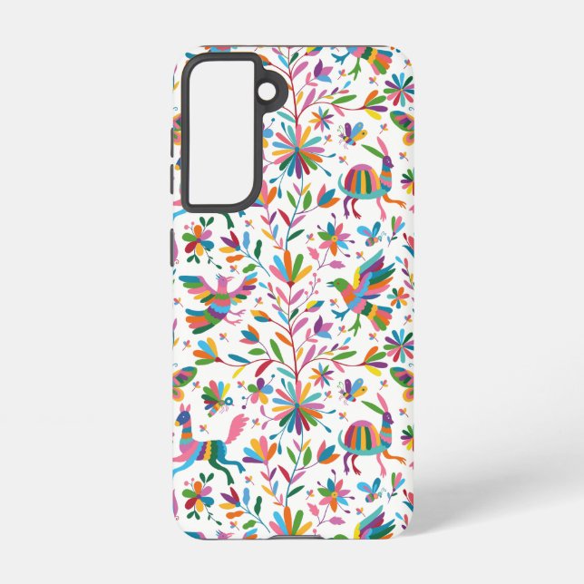  Mexican Otomi Style Bright Pattern Samsung Galaxy Case (Back)