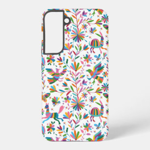 Mexican Otomi Style Bright Pattern Samsung Galaxy S22+ Case