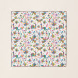 Mexican Otomi Style Bright Pattern Scarf<br><div class="desc">Colorful Mexican Traditional Textile Embroidery Style.  Composition with birds,  flowers,  branches and animals</div>