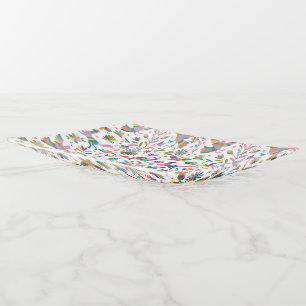  Mexican Otomi Style Bright Pattern Trinket Tray