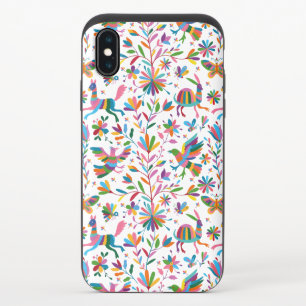Mexican Otomi Style Bright Pattern iPhone XS Slider Case