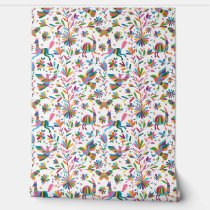 Mexican Otomi Style Bright Pattern Wallpaper