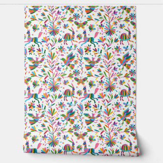 Mexican Otomi Style Bright Pattern Wallpaper