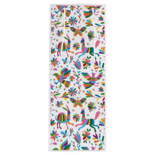  Mexican Otomi Style Bright Pattern Wine Gift Bag