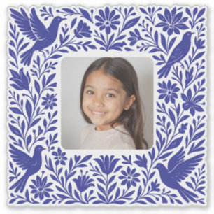 Mexican Otomí Tenango Talavera with Photo Sticker