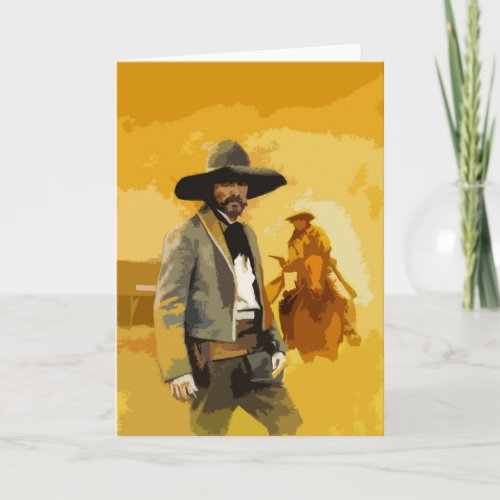 Mexican Outlaw Pop Art Greetings Card