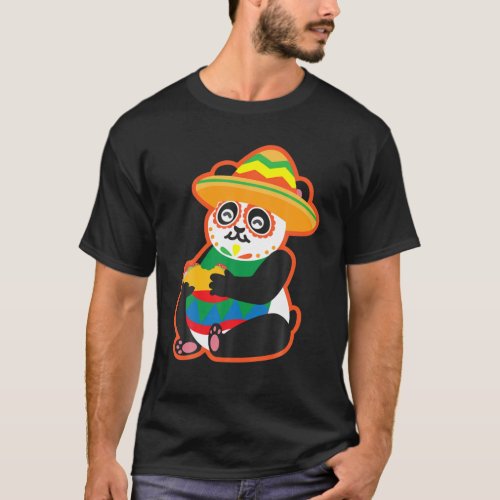 Mexican Panda Cute Taco Cinco De Mayo Daughter Gir T_Shirt