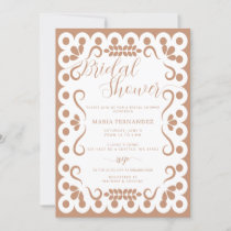 Mexican Papel Picado Boho Barro Bridal Shower Invitation