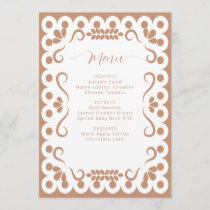 Mexican Papel Picado Boho Barro Bridal Shower Menu