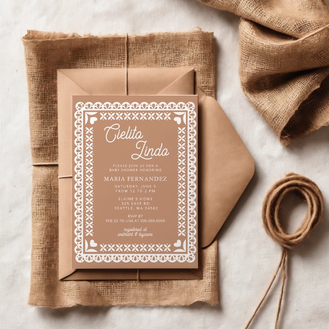 Mexican Papel Picado Cielito Lindo Baby Shower Invitation (Mexican Papel Picado Cielito Lindo Baby Shower Invitation)