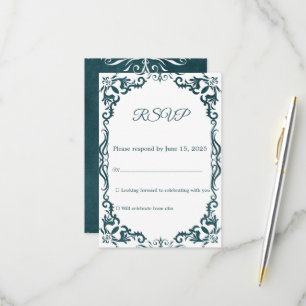 Mexican Papel Picado Wedding RSVP Card