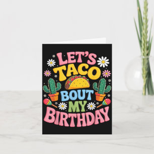 Mexican party cinco de mayo let's taco bout card