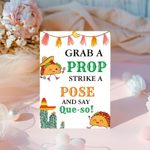 Mexican Party Fiesta Photo Booth Baby Shower Pedestal Sign