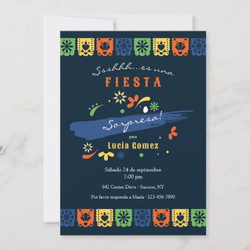 Mexican Party Flags Invitation