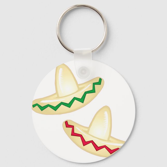 Mexican Party Icons Keychain (Front)