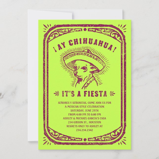 Mexican Party Invitations (Front)