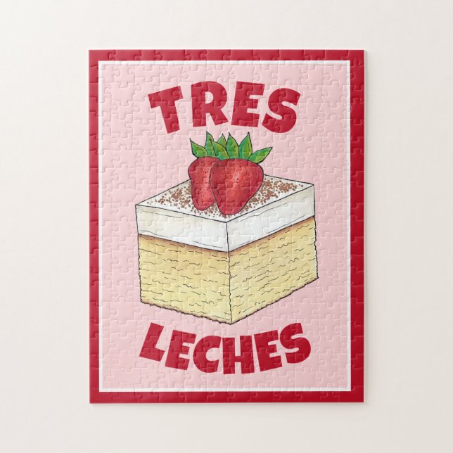 Mexican Pastel de Tres Leches Cake Baking Dessert Jigsaw Puzzle (Vertical)