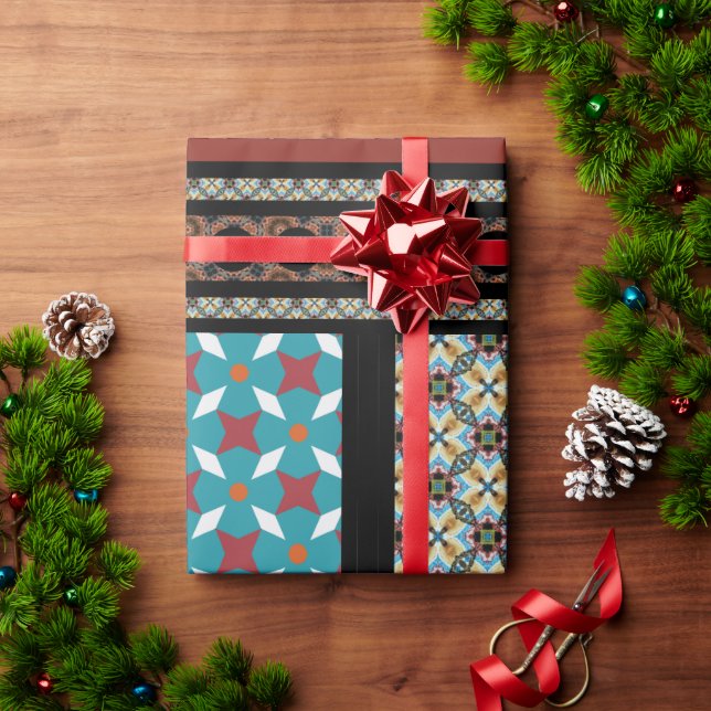 Mexican Patchwork Style 3 Wrapping Paper (Holiday Gift)