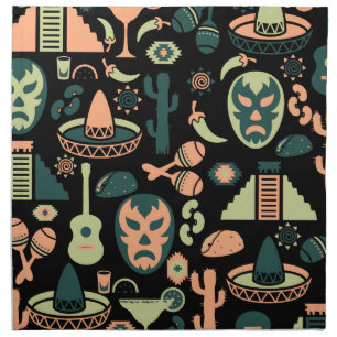 Mexican Pattern Cloth Napkin