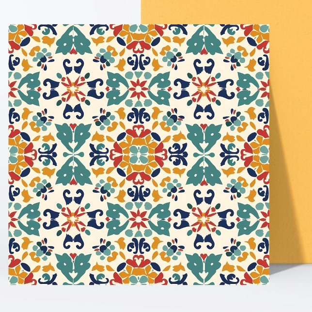 Mexican Pattern Colorful  Ceramic Tile (Creator Uploaded)