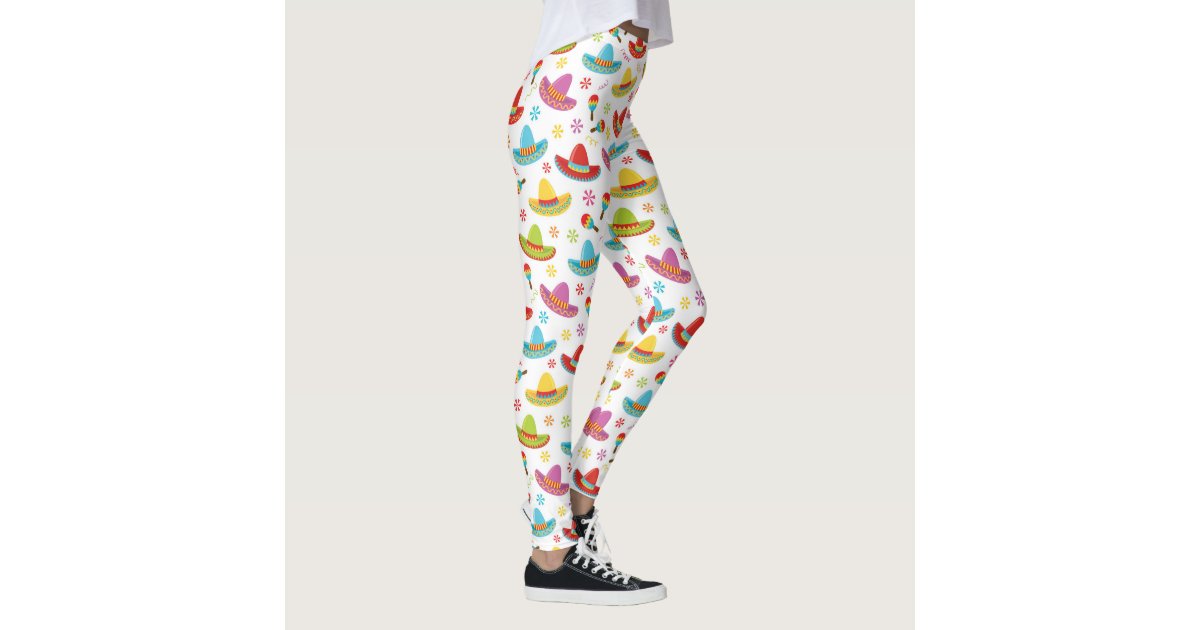 Pickleball Print Fun Colorful Floral Custom Text Capri Leggings