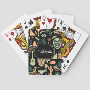 Mexican Pattern Poker Cards