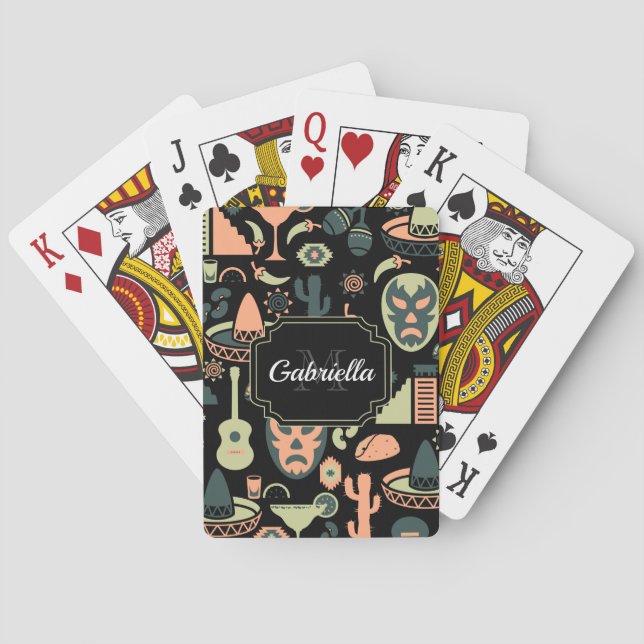 Mexican Pattern Poker Cards (Back)