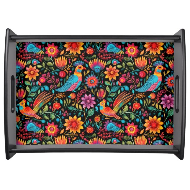 Mexican pattern script name serving tray (Front)