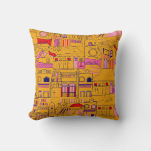 Mexican pattern seamless design. Decoration textil Throw Pillow