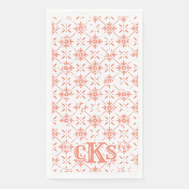 Mexican Patterned Tile | Guest Bath Paper Towels (Front)