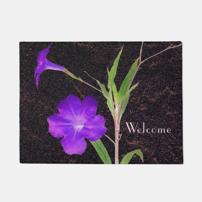 Mexican Petunia Purple Doormat (Front)