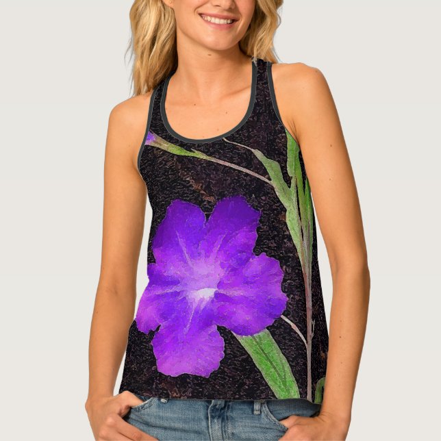 Mexican Petunia Purple Tank Top (Front)