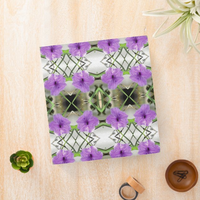 Mexican Petunias and Latticework 3 Ring Binder (In Situ)
