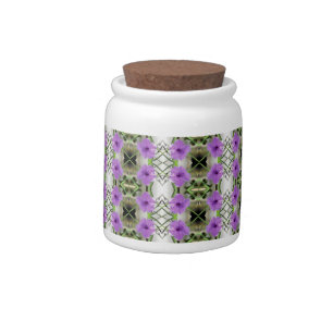 Mexican Petunias and Latticework Candy Jar
