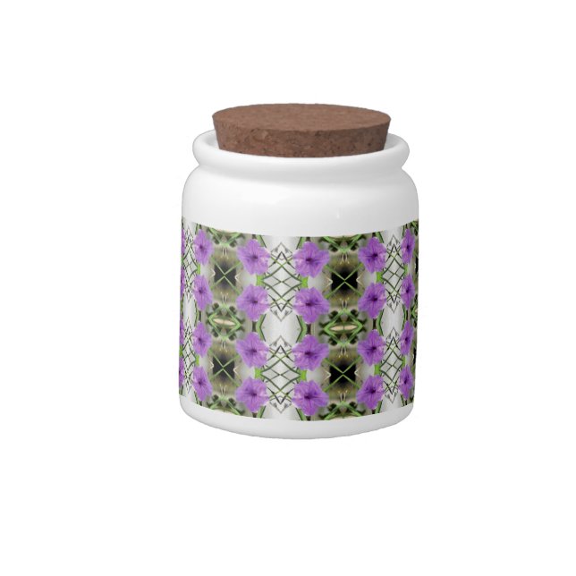 Mexican Petunias and Latticework Candy Jar (Left)