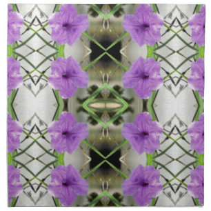 Mexican Petunias and Latticework Cloth Napkin