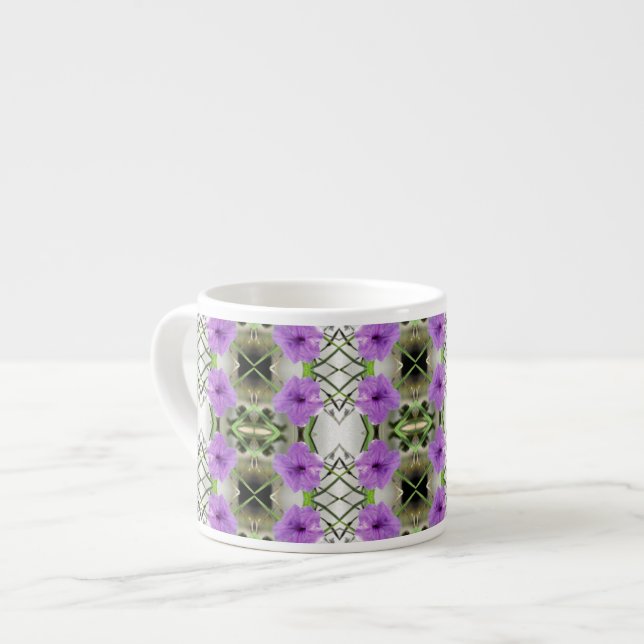 Mexican Petunias and Latticework Espresso Cup (Front Left)