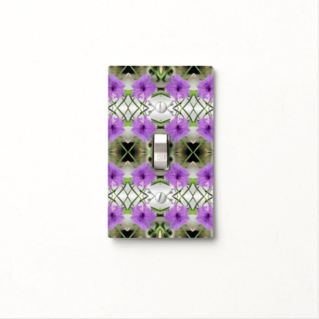 Mexican Petunias and Latticework Light Switch Cover (In Situ)