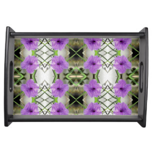 Mexican Petunias and Latticework Serving Tray