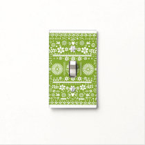 Mexican Picado Lime Avocado Green Paper Spanish Light Switch Cover