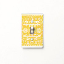 Mexican Picado Yellow Cut Papel Paper Spanish Light Switch Cover