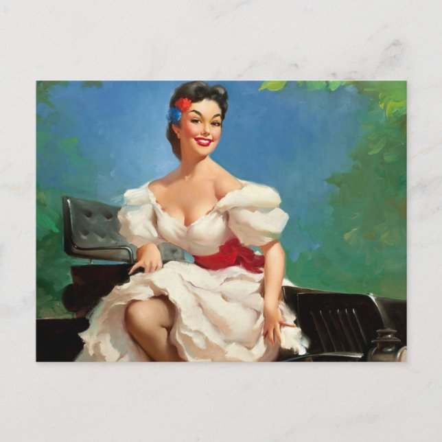 Mexican Pin-Up Girl Postcard (Front)
