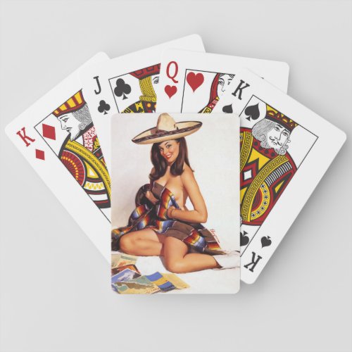 Mexican Pin Up Playing Cards