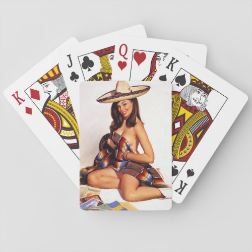 Mexican Pin Up Playing Cards