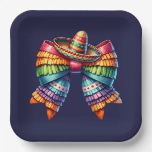 Mexican Pinata Bow Paper Plates