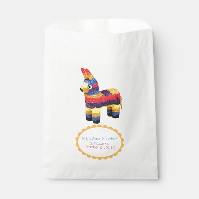 Mexican Pinata Custom Favor Bag (Front)