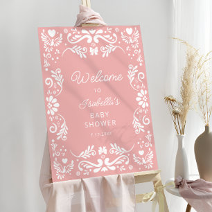 Mexican Pink Baby Shower Welcome Foam Board